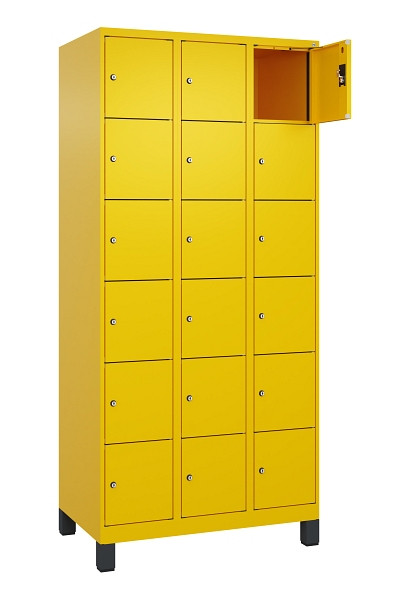 C+P Schließfachschrank Evolo PLUS, mit Füßen, 18 Fächer, 1950x900x500mm, 1023/1, 049010-306 S10022