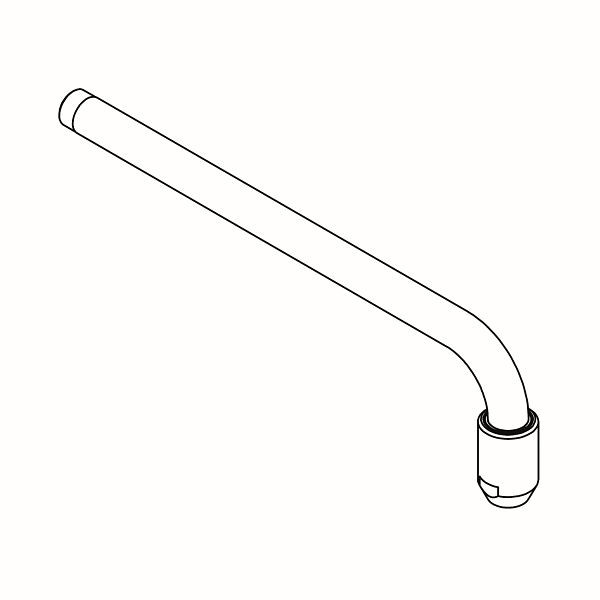 KWC Notduschkopf, mit Wandarm, für Körper-Notdusche, grün, 3600001281