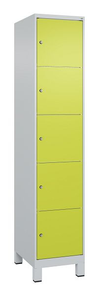 C+P Schließfachschrank Classic PLUS, Füße, 1950x400x500mm, 7035/0024, mit 5 Fächern, 080010-125 S10010