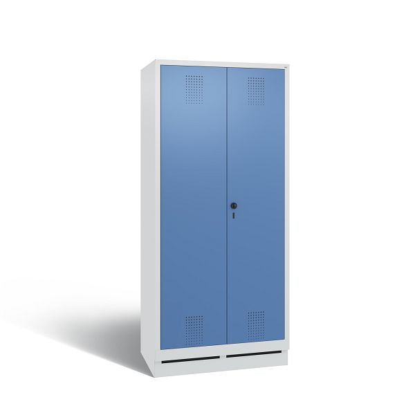 C+P Spind Evolo, 2 Abteile, H1800xB810xT500 mm, Grau/Fernblau, 48022-22B S10026