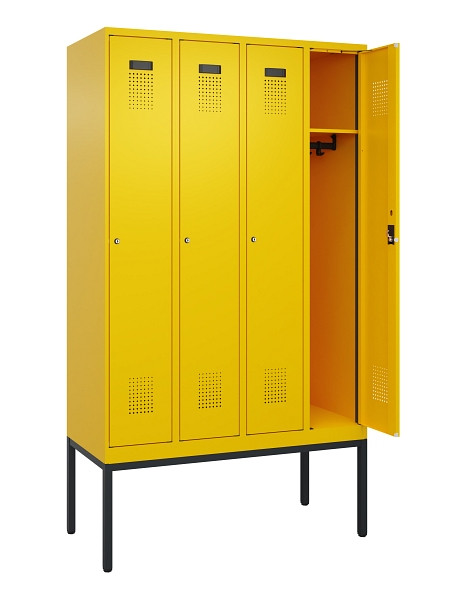 C+P Spind Evolo PLUS, Gestell, 4 Abteile, 2120x1200x500mm, 1023/1023, Verschluss Zylinderschloss, Ablageböden 4, 0490307-40 S10049