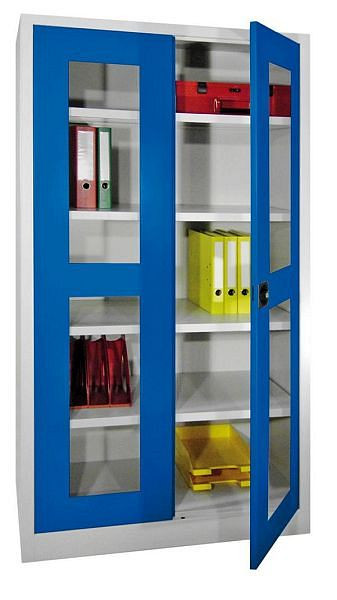 Pavoy Flügeltürenschrank 1950/500/1000, Drehgriff, Böden gepulvert, Sichtfenster, 31310-100-591-910303