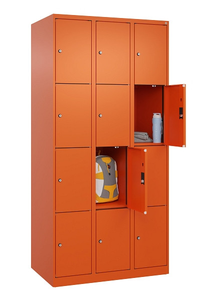 C+P Schließfachschrank Evolo PLUS, 12 Fächer, 1850x900x500mm, 2004/2004, 049000-304 S10023