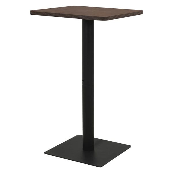 vidaXL Bistrotisch Dunkle Esche 70x70x107 cm, Material: Melamin-Spanplatte, Stahl, 321927