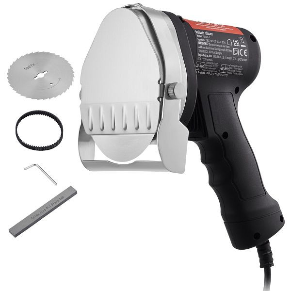 VEVOR Elektrisches Schawarma-Messer, 80 W, aus Edelstahl, mit 2 Klingen, 10 cm Klingendurchmesser, TEQKRD80WYBDC31TVV2
