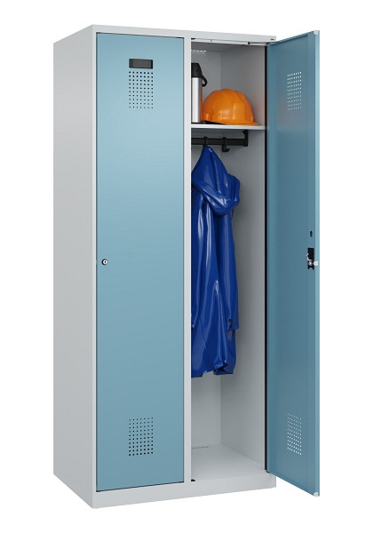 C+P Spind Evolo PLUS, 2 Abteile, 1850x800x500mm, 7035/0010, Verschluss Zylinderschloss, Ablageböden 2, 049000-22 S10036