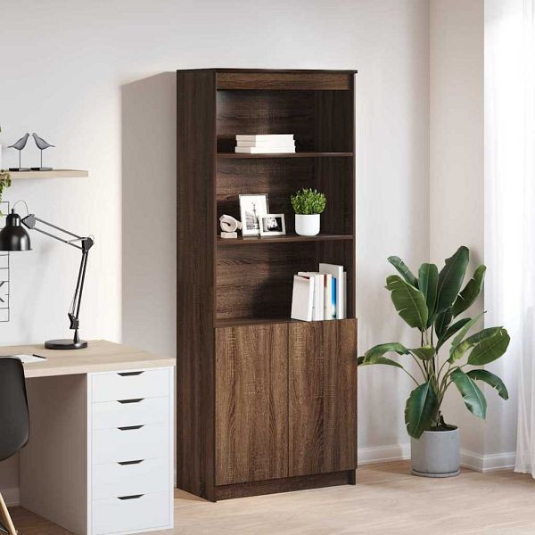 vidaXL Highboard Braun Eichen-Optik 70x35x180 cm Holzwerkstoff, 3328477