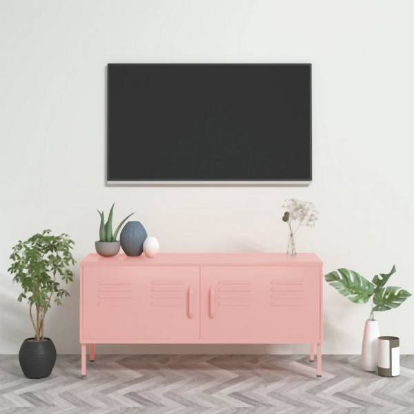 vidaXL TV-Schrank Rosa 105x35x50 cm Stahl, 336229, 8720286565414