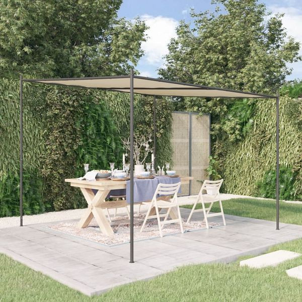 vidaXL Pavillon Beige 3x3 m 180 g/m² Stoff und Stahl, 362463