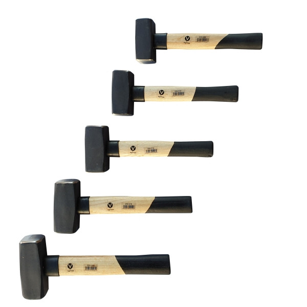 VaGo-Tools Fäustelhammer 800/1000/1250/1500/2000g 5-teiliges Set, 233-508/510/512/515/520 je 1_zv