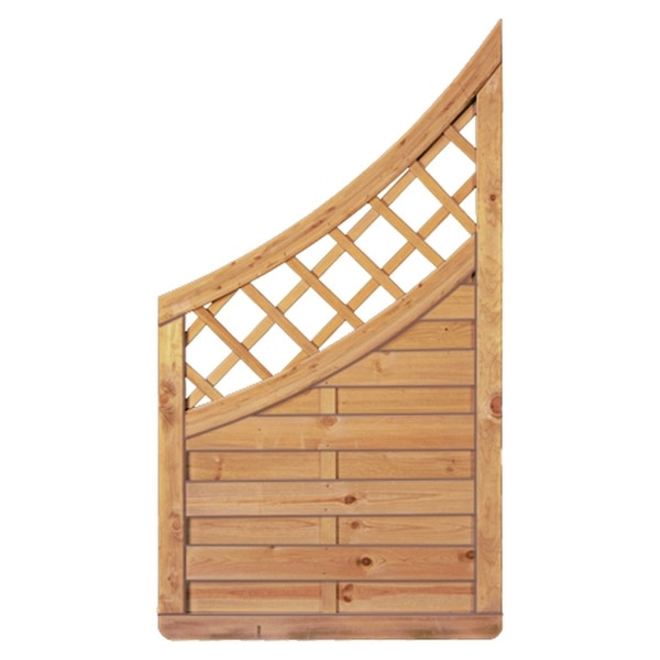 T&J Avantgarde-Serie Doppelbogen-Abschluß, 90 x 160/90 cm, kdi-grün, Rahmen 45/68 mm, Lamellen glatt, 23933