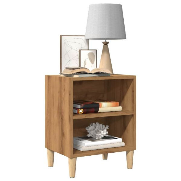 vidaXL Nachttische 2 Stück Artisan-Eiche 40x30x50 cm Holzwerkstoff, 856419