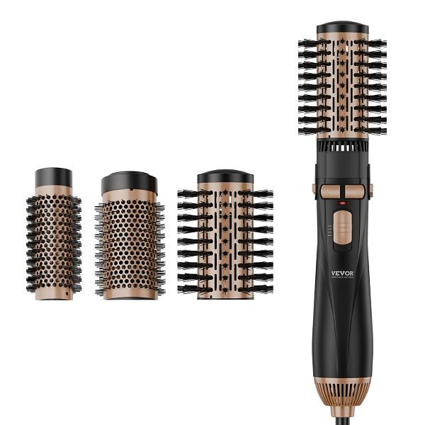VEVOR Warmluftbürste Föhnbürste Lockenstab Hairstyler, 40/50/50mm Bürstenköpfe, ZHZYXJFRFSYTZZL5TV2