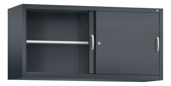 C+P Aufsatzschrank Acurado, H790xB1600xT500mm, Farbe: Schwarzgrau, Bügelgriff, 2 OH, 2155-00 S10054