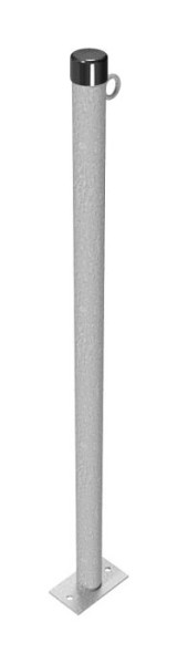 Schake Absperrpfosten Stahlrohr Ø 42 x 2,5 mm ortsfest für Dübel Befestigung, feuerverzinkt, mit 1 Öse, 4042P/1