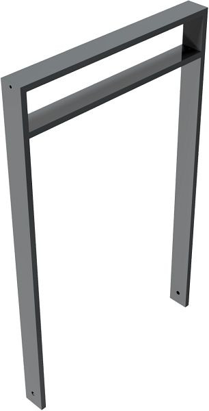 Schake Anlehnbügel aus Stahlrohr Rechteckrohr,80 x 20 mm, mit Querholm (kleiner Abstand), Gesamtbreite: 750 mm, 459_175B