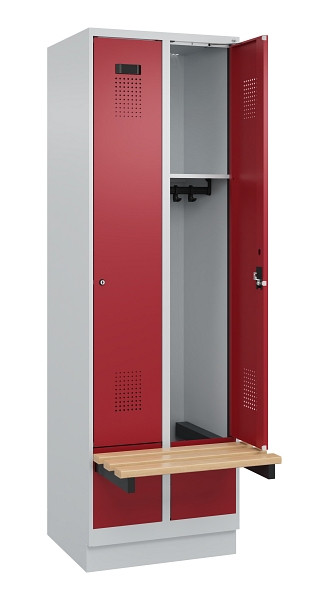 C+P Spind Evolo PLUS, 2 Abteil, 1950x600x815mm, 7035/3003, Zylinderschloss, 049040-20 S10031
