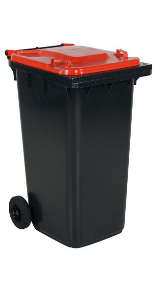 intra Müllbehälter 240 l, roter Deckel, 2124031203