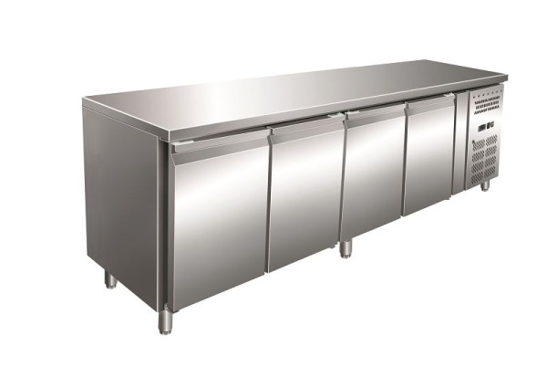Gastro-Inox Edelstahl GN Tiefkühltisch mit 4 Türen, Umluftkühlung, 202.241
