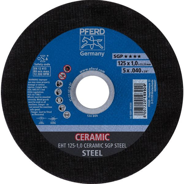 Pferd Trennscheibe EHT 100-1,3 CERAMIC SGP STEEL/16,0, VE: 25 Stück, 61301013