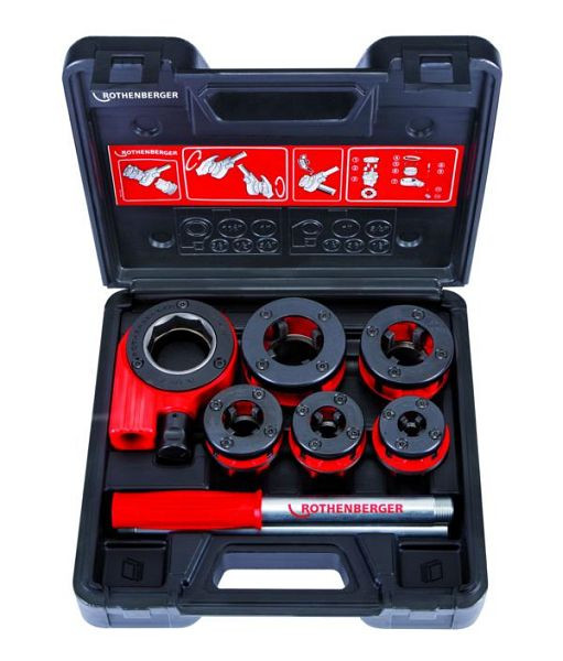 Rothenberger Gewindeschneid-Koffer, SUPER CUT, 1/2-3/4-1-1.1/4", BSPT R, 070781X