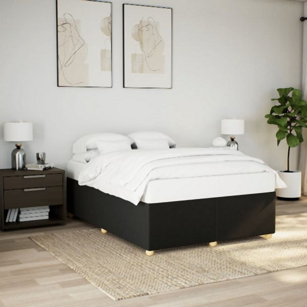 vidaXL Bettgestell ohne Matratze Schwarz 140x200 cm Stoff, 3284738