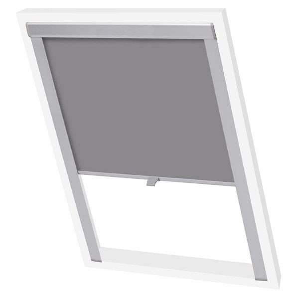 vidaXL Verdunkelungsrollo Grau SK06, 133500