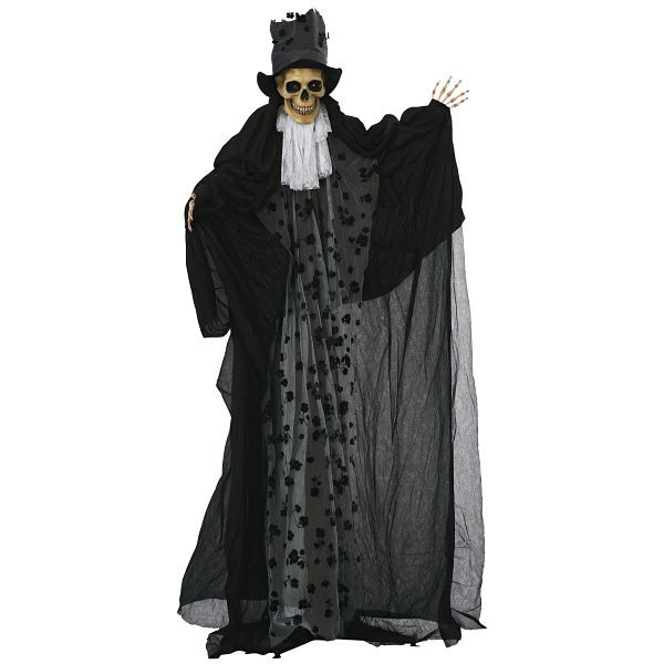 Outsunny Halloween-Dekoration Gespenst Bräutigam mit Spezialeffekten und Soundfunktion 125 cm x 65 cm x 189 cm, 844-522V00BK