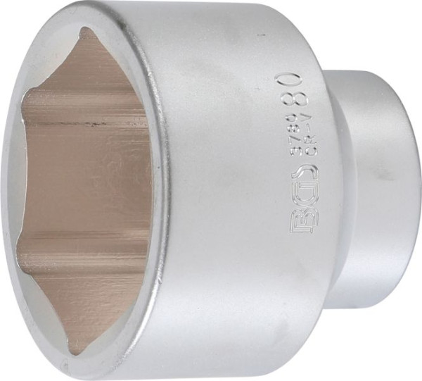 BGS Steckschlüssel-Einsatz Sechskant, Antrieb Innenvierkant 25 mm (1"), SW 80 mm, 3780