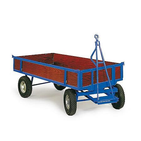Protaurus Rotauro Handpritschen-Wagen mit 250mm Bordwänden, 1600x900mm, 520mm Ladehöhe, 400x80mm Vollgummi-Räder, Rollenlager, 14-1014