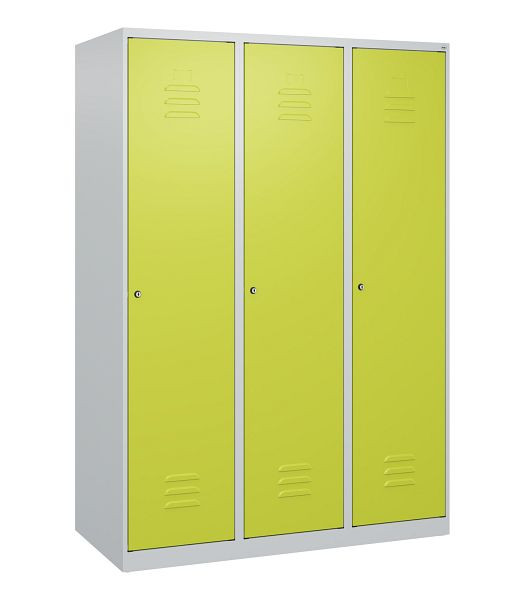 C+P Umkleidespind Classic PLUS mit Mitteltrennwand, 3 Abteile, 1700x1200x500mm, 7035/0024, Zylinderschlösser, 0800007-32F S10022