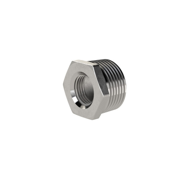 Riegler Reduziernippel, R 1 1/2 AG, Rp 1 IG, SW 50, ES 1.4408, 118488