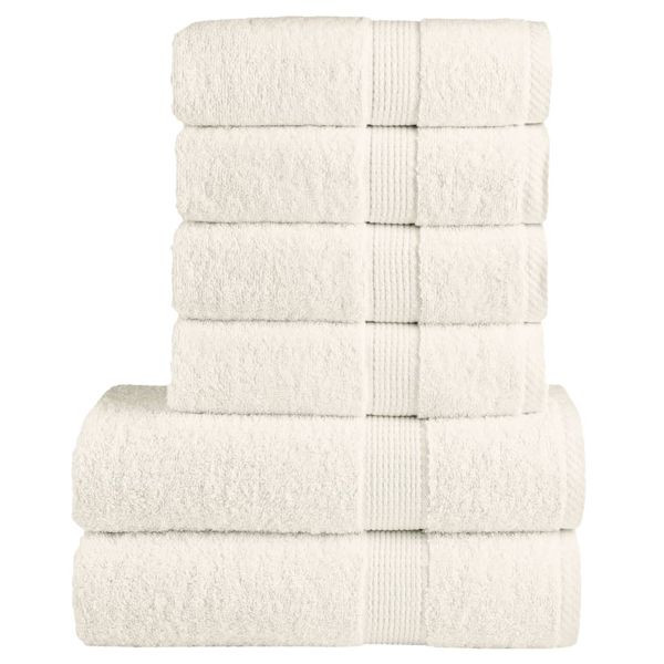vidaXL 6 tlg. Premium-Handtuch-Set SOLUND Creme 600 g/m², 137567