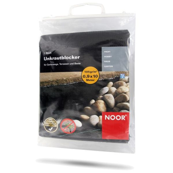 NOOR Unkrautblocker Unkrautfolie ungefähr 0,9 x 10m 105 g/m², 01009010UKSC