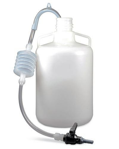DENIOS Saugheber aus LDPE, mit PP-Kugelhahn und Knickschutz, Tauchtiefe 1000 mm, 210183