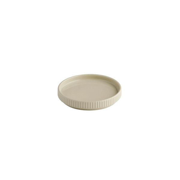 APS Teller THE GRID - Porzellan, Ø 14 cm, Farbe sand, stapelbar, 19031