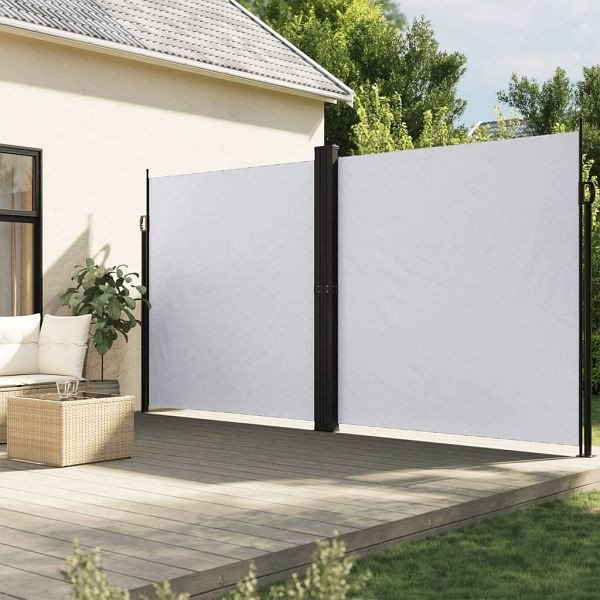 vidaXL Seitenmarkise Ausziehbar Weiß 200x600 cm, 4004661