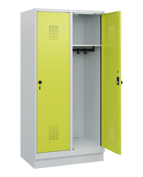 C+P Spind Evolo PLUS, Sockel, 2 Abteile, 1630x800x500mm, 7035/0024, Drehriegel, 0490205-22 S10015