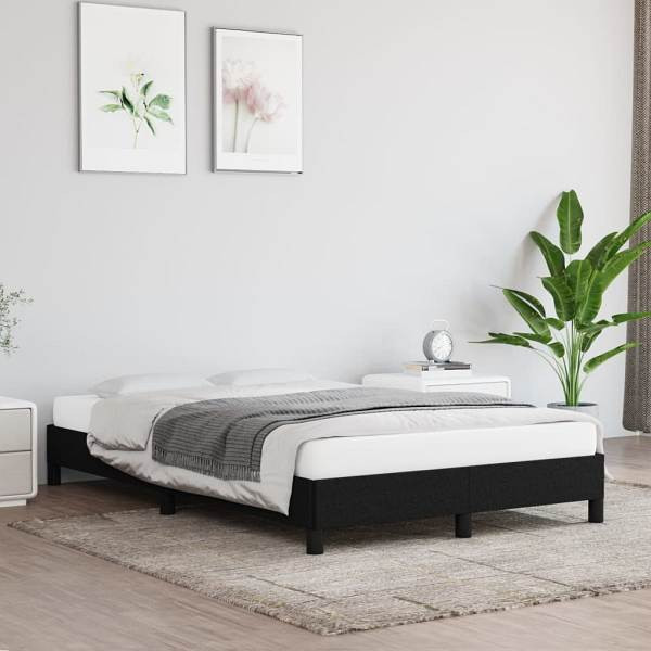 vidaXL Bettgestell Schwarz 120x200 cm Stoff, Polyester, 346706
