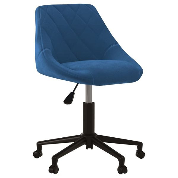 vidaXL Esszimmerstuhl Drehbar Blau Samt, Polyester, 3089036