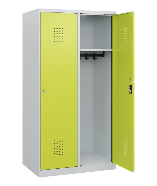 C+P Spind Evolo PLUS, 2 Abteile, 1530x800x500mm, 7035/0024, Zylinderschloss, 0490005-22 S10042