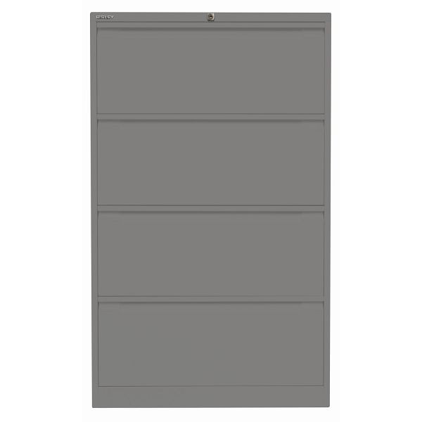 Bisley Hängeregistraturschrank, doppelbahnig, 4 HR-Schubladen, 649 slate, DF4649