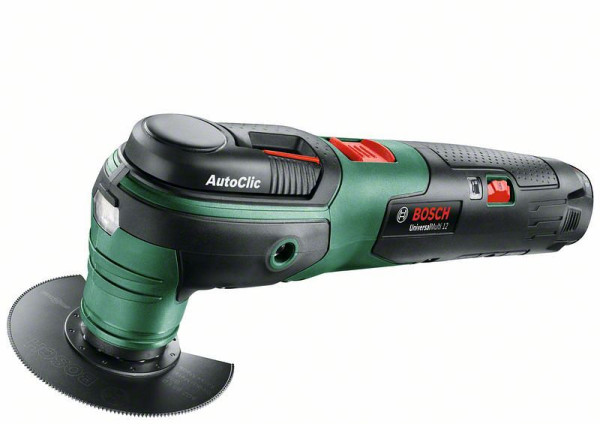 Bosch Akku-Multifunktionswerkzeug UniversalMulti 12, mit 1 x PBA 12V 2.5 Ah Akku, 0603103001