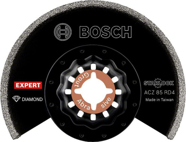 Bosch EXPERT Grout Segment Blade ACZ 85 RD4 Blatt für Multifunktionswerkzeuge, 85 mm, 10 Stück, 2608900035