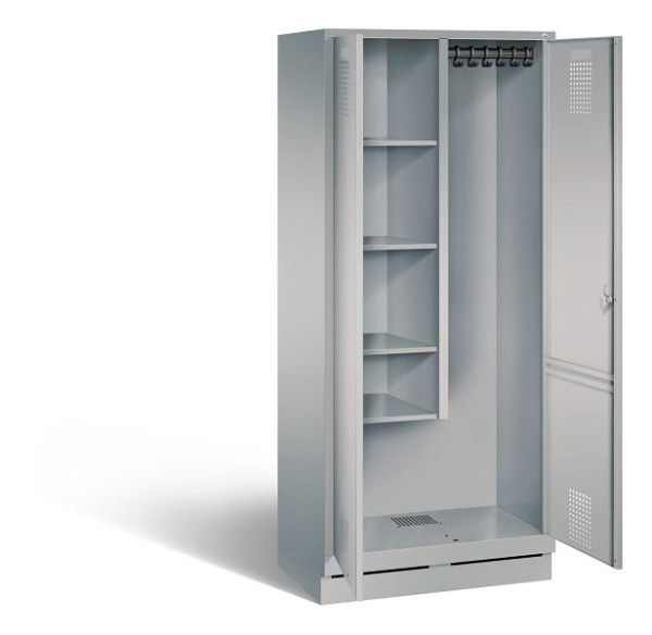 C+P Putzmittel-Spind Evolo, H1800xB810xT500mm, Farbe: Weißaluminium, 48120-02 S10123