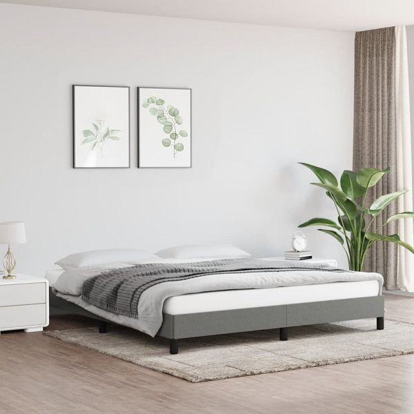 vidaXL Bettgestell Dunkelgrau 180×200 cm Stoff, Polyester, 346737