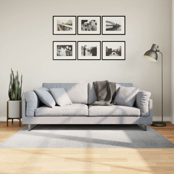 vidaXL Teppich IZA Kurzflor Skandinavischer Look Grau 120x170 cm, 375452