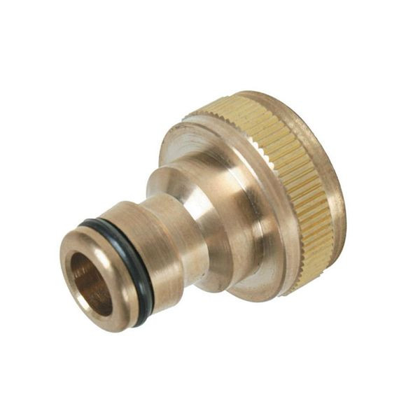 Silverline Messing-Hahnanschlussstück, 3/4-Zoll- u. 1/2-Zoll-BSP-Außengewinde, 598438