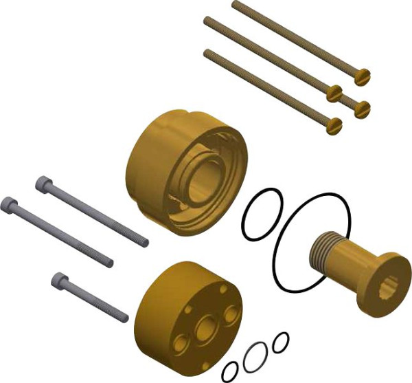 KWC Verlängerungsset, F5, für Selbstschluss-Thermostatbatterie als Wandeinbauarmatur, Tiefenausgleich 25 mm, 2030044783
