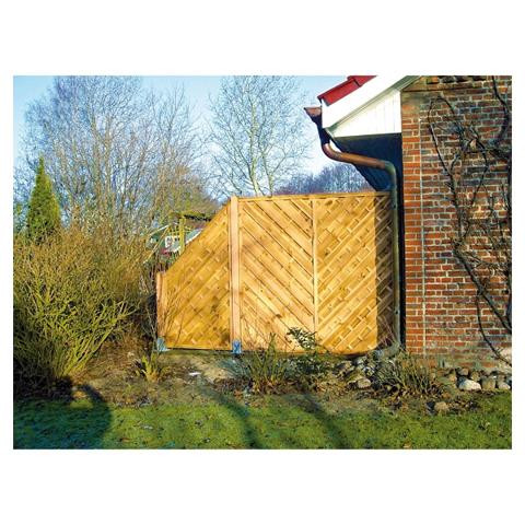 T&J Maxi-Diagonal Ecke 90 x 180/90 cm, Rahmen 45/45 mm, kdi grün, Lamellen geriffelt & geschraubt, 11450